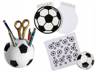 FUTBALOVÁ SÚPRAVA NÁSTROJE NOTEBOOK UTERÁK FUTBAL PRE ŠPORTOVÉHO FANOUŠKA